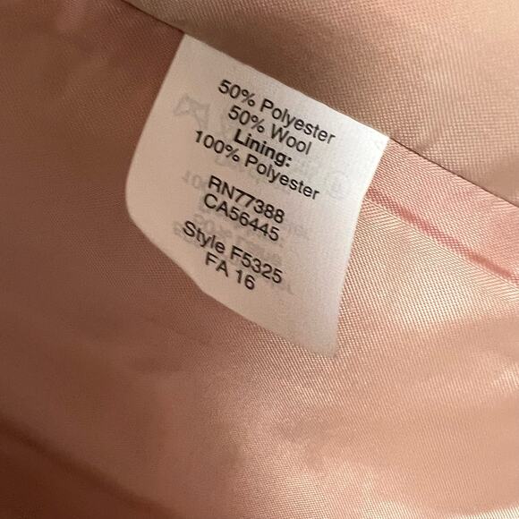 J. Crew Watermelon Pink Red Cocoon Wool Blend City Coat Size 10 - Picture 7 of 9